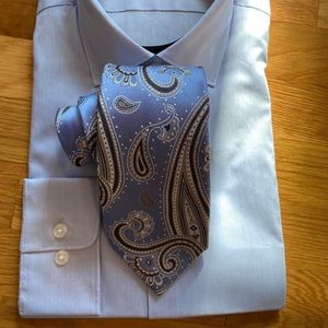 JZ Richards Men’s Tie Blue Paisley